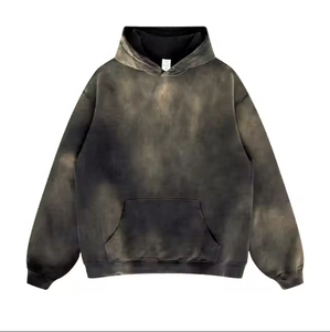 Sudadera con Capucha AEROSTRIDE INDUSTRIES, Bordado Invernal, Color Negro Liso, Estilo Urbano para Hombre, Algodón/Poliéster, Forro Polar Grueso de 280g, Ecológica - Product Image 1