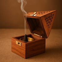 Support d'encens religieux en bois naturel, durable, écologique, style moderne, pour vente en gros, article cadeau pour magasin de détail, spirituel
