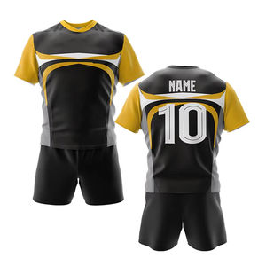 Tenue d'entraînement de rugby personnalisée, vêtements d'équipe confortables, ensemble de maillots de sport à séchage rapide - Product Image 4