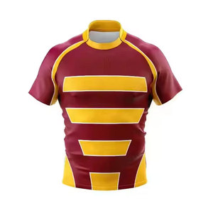 ชุดรักบี้โพลีเอสเตอร์ 100% สำหรับเยาวชน ระบายอากาศได้ดี ทนทาน เหมาะสำหรับทีมกีฬา วิทยาลัย  พร้อมลายเปล่าสำหรับขายส่ง - Product Image 3