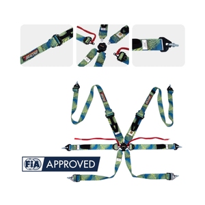 Professional FIA 8853 2016 Six Point Racing Harness SPORT PLUS 4 Ultra <b>Light</b> Seat Belt With <b>Pull</b> Down System OEM ODM - Product Image 2