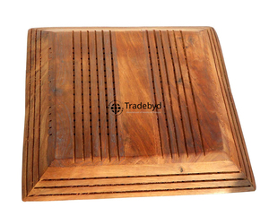 Plateau en bois design moderne, plateau de service de luxe fait à la main, qualité supérieure, pour la décoration de la maison, Tradebyd - Product Image 2