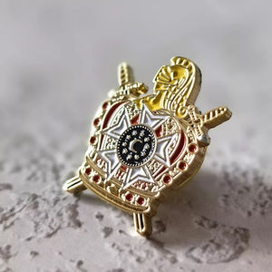 Conception de logo personnalisé, emblèmes maçonniques légers de haute qualité, couleurs personnalisées, insignes personnalisés pour francs-maçons, badges sur mesure. - Product Image 3