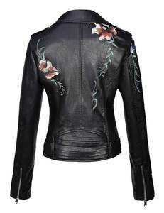 Unique Style Faux <b>Leather</b> Quilted Breathable <b>Long</b> Sleeve <b>Women's</b> Winter Motorcycle <b>Jacket</b> Customizable High Quality Windproof - Product Image 5