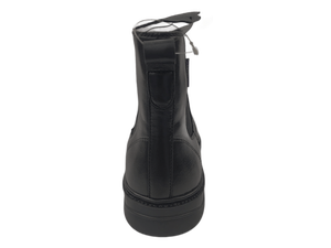 Bottes à enfiler pour hommes en cuir noir, style mocassin, avec doublure en tissu gaufré, imperméables, semelle extérieure en caoutchouc antidérapante, construction collée/Strobel - Product Image 3