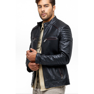 Fall <b>Winter</b> Men Leather Jacket Best Quality Men Leather Jacket Genuine Leather Men Jacket for Online Sale - Product Image 3