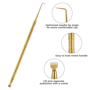 Outil de rehaussement et de séparation des cils en acier inoxydable personnalisable - Réutilisable et durable pour usage en salon - Product Image 3
