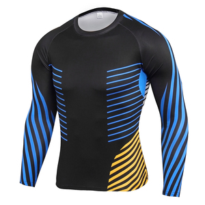 High Performance Anti-UV Front Logo Swimming Surfing Rash Guard Latest Edition Wholesale Full Sleeve Custom <b>Compression</b> <b>Shirt</b> - Product Image 1