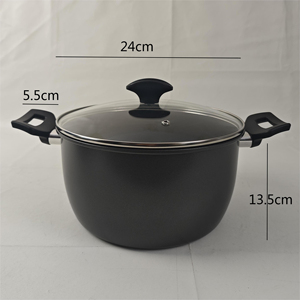 Deluxe <b>Non</b> <b>Stick</b> Casserole <b>Pot</b> Featuring Marble Coated Interior Heavy Duty Forged Aluminum Construction Tempered Glass - Product Image 5