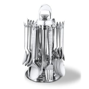 Égouttoir à ustensiles en acier inoxydable pour comptoir de cuisine, robuste, avec trous de drainage, pour couverts, fourchettes, couteaux, thé, micro-ondes - Product Image 5