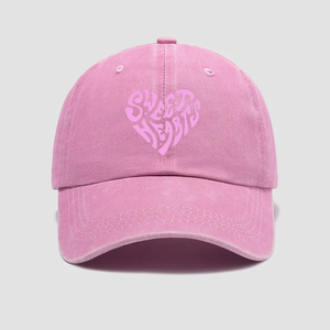 หมวกเบสบอลพิมพ์ลายตัวอักษรรูปหัวใจสีชมพู ใช้งานได้หลากหลายในชีวิตประจำวัน หมวกสาวหวาน ป้องกันแสงแดดและกันแดดสำหรับกิจกรรมกลางแจ้ง - Product Image 5