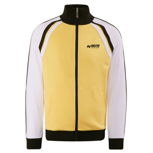 เสื้อแจ็คเก็ตแทร็คสีเหลืองขาวสำหรับผู้ชาย NIZA GEAR แบบซิปเต็มตัว คอตั้ง สไตล์สปอร์ตแคชชวล ระบายอากาศได้ดี เป็นมิตรกับสิ่งแวดล้อม ผลิตจากโพลีเอสเตอร์ รุ่น Racer - Product Image 1