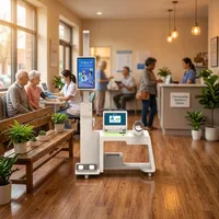 Huasheng Medical OEM Integrasi Data Cloud Kesehatan Cerdas Multi-skenario Layar Sentuh Layanan Mandiri Telemedicine Kesehatan