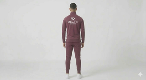 Vente flash - Ensemble de survêtement Rexfit pour homme, hiver, fermeture éclair intégrale, grande taille, logo personnalisé, pantalon de survêtement, streetwear, extensible dans quatre directions, haute qualité - Product Image 5