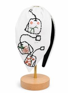 ที่คาดผมผ้าฝ้ายปักลวดลายสัตว์อุปกรณ์ตกแต่งผมทำด้วยมือ - Product Image 3