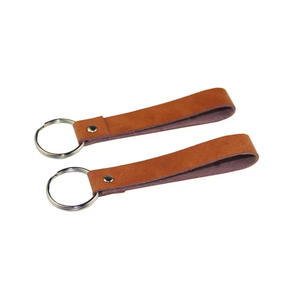 Rectangular Leather Key Chain With Brass <b>Ring</b> Creative Custom Logo Classic Leather <b>Keyring</b> Best Design - Product Image 1