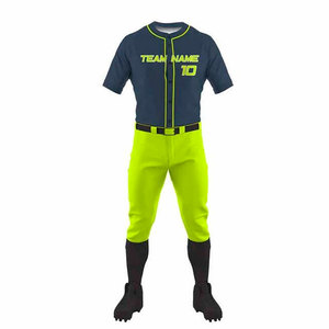 Ensemble de maillots de football unisexes personnalisés à manches courtes, bleu marine et vert, respirant, 100% polyester, uniforme avec nom et numéro du joueur 10 sur le devant - Product Image 2