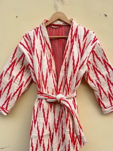 Bata de Kimono con Estampado Digital de Dibujos Animados para Mujer, 100% Algodón, Suave y Transpirable, Camisón de Verano Hecho a Mano, Cuello en V, Cintura Elástica, Talla Completa - Product Image 5