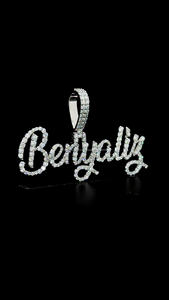 สร้อยคอจี้ชื่อตัวอักษร VVS Moissanite 925สเตอร์ลิงเงินสเตอร์ลิงแท้สำหรับผู้หญิง - Product Image 4