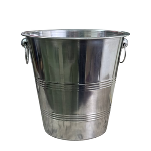Cubo de hielo para vino y champán de cobre martillado con asa de latón para bar, restaurante, bodas, fiestas y mesas de bar - Product Image 6