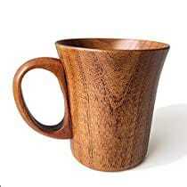 Chope à bière en bois, design nordique, avec poignée, écologique, réutilisable, pour usage domestique, accessoires de bar, chope à poignée en bois - Product Image 2