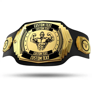 Cinturón de Campeonato de Lucha Libre con Diseño Personalizado, Chapado en Oro, Diseño en Relieve, Cuero Negro, Unisex, Premio Deportivo para Adultos - Product Image 2