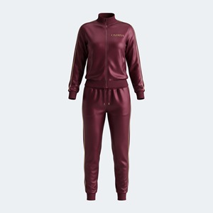 <b>Women's</b> Light Blue <b>White</b> Color Block Tracksuit Set Full Zipper Stand Collar Sporty <b>Joggers</b> with Side Pockets Spring Wear - Product Image 4