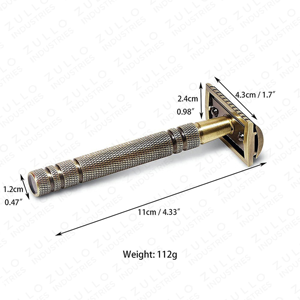 Rasoir de sécurité professionnel en acier inoxydable à double tranchant avec lame remplaçable pour le rasage humide - Product Image 2
