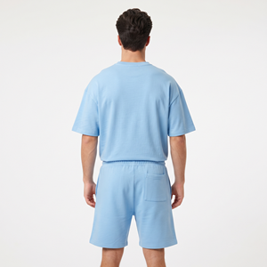 Conjunto de Verano Personalizado para Hombre, 100% Algodón Ecológico, Camiseta Deportiva de Manga Corta Holgada y Pantalones Cortos con Colores Personalizados - Product Image 3