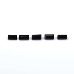 Piedra Preciosa Suelta de Ónix Negro Natural de 3x6 mm, Corte Baguette, Facetada, Calibrada, Calidad AAA++, Certificada por Terceros, para Joyería - Product Image 2