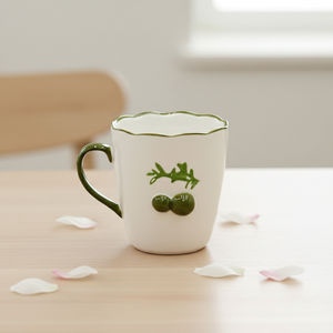Taza de Porcelana Fina de Primera Calidad 3460987D-0.36 con Estampado de Rama de Olivo y Fruta - Product Image 2