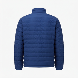 GENERSA SPORTS Men's Winter Bomber Quilted <b>Jacket</b> Plus Size Hooded Stand Collar Front Logo Waterproof Windproof Eco-Friendly - Product Image 4
