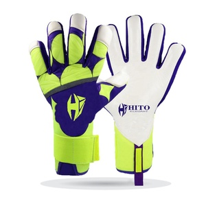 Guantes de Portero de Fútbol Profesionales Personalizados, Contacto de Látex en la Palma Delantera, Impresión de Silicona en el Dorso, Corte Híbrido de Goma, T-Tab - Product Image 1