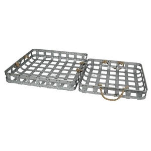 Fourniture d'usine personnalisée de luxe maison ovale plateau en acier inoxydable organisateur de table décoratif - Product Image 3