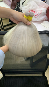 Virgin European Hair Extensions <b>Bleached</b> Straight Double Drawn Single Donor Bulk Hair 100% Human Hair All Colors Suitable - Product Image 2
