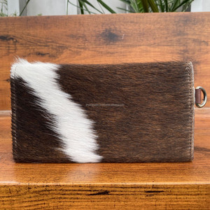 Alta calidad al por mayor personalizado mano Tooled bolso de hombro de cuero y cuero de vaca genuino Trifold Wristlet Clutch Combo Sets - Product Image 6