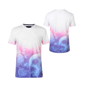 เสื้อยืดแฟชั่นแบบซับลิเมชั่น พิมพ์ลายตามสั่ง เสื้อโพลีเอสเตอร์สำหรับผู้ชาย แห้งเร็ว เสื้อผ้ากีฬาวิ่ง ผู้ผลิต OEM - Product Image 2