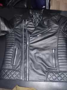 Veste de motard en cuir véritable de qualité supérieure pour homme |   Veste en cuir de moto noire personnalisée |   Fabricant OEM ODM |   Fournisseur en gros - Product Image 5