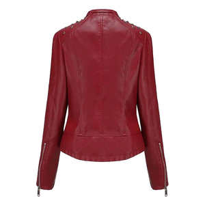 Chaqueta de Cuero para Mujer, Estilo Minimalista, Chaqueta de Cuero Moderna para Mujer, Ropa Casual Moderna, Chaquetas para Mujer - Product Image 6