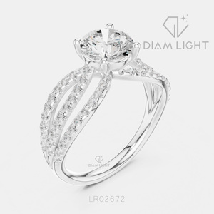 Bague de mariage en or blanc 14 carats avec diamant de laboratoire certifié IGI, taille ronde 1,314 carats, bijou raffiné, cadeau pour fiançailles, mariage ou anniversaire - Product Image 2