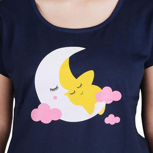 Ensemble t-shirt à manches courtes et short de haute qualité, nouveau design, vêtements d'été, 100% coton, ensemble deux pièces pour femmes - Product Image 6