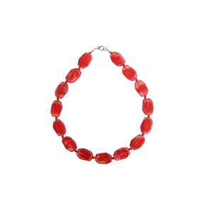Best Handmade Blue Natural Stone Resin Beaded Necklace Gold Plated Toggle Clasp Casual Unisex Jewelry Round Ball Shape for Woman - Product Image 2