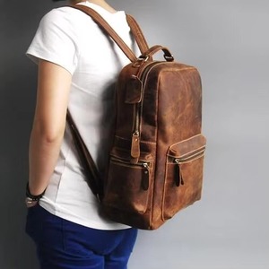 Mochila Funcional de Cuero Vintage, Impermeable, Antirrobo, para Portátil, Bolso de Cuero Genuino LBP-0460 - Product Image 4