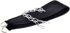 synthetic leather new Weight Lifting Dipping <b>Belt</b> Dip <b>Chain</b> Pull Ups - Product Image 3