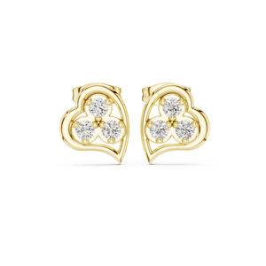 Pendientes de Oro Rosa de 14K con Diamantes Cultivados en Laboratorio para Mujer |   Diamante Cultivado Nuevo - Product Image 2