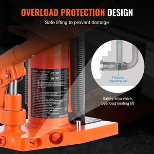 Martinetto idraulico a punta da 2,5 tonnellate con capacità di sollevamento superiore di 5 tonnellate, altezza punta 0,8-5,3 m, altezza sollevamento 8,9-13,4 m, per auto - Product Image 6