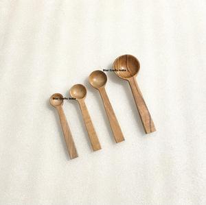 Juego de Cucharas Medidoras de Madera Sostenible con Espejo, Diseño Clásico, para Café, Especias y Condimentos - Utensilios de Cocina Duraderos, Diseño Moderno - Product Image 4
