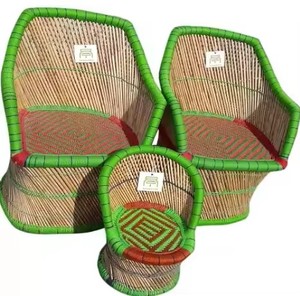 Wholesale Handicraft Natural <b>Bamboo</b> Midcentury Eco-Friendly Durable Armchair Living Room Garden Courtyard Outdoor Furniture - Product Image 1