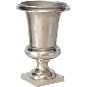 Urna de Jardín de Hormigón Antigua con Borde Esmaltado en Rojo y Diseño Acanalado para Macetas de Exterior, Estilo Vintage - Product Image 3