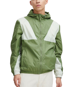 Veste coupe-vent respirante de haute qualité avec logo personnalisé, doublure en mesh, capuche à empiècements, pour hommes - Product Image 3